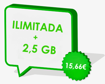 Tarifa ILIMITADA + 2,5GB